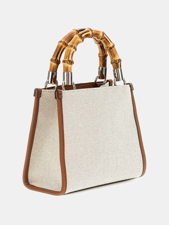 Guess Hnedá a krémová dámska kabelka Guess