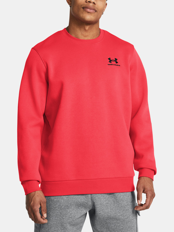 Under Armour Pánska mikina Under Armour UA Icon Fleece Crew-RED