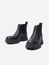 UGG Čierne dámske kožené topánky UGG Ashton Chelsea Boots