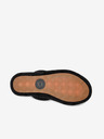 UGG Čierne dámske kožené sandále s kožušinou UGG Oh Yeah