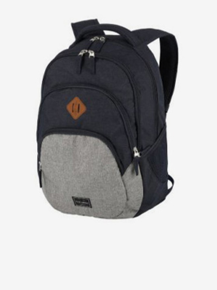 Travelite Tmavomodrý batoh Travelite Basics Melange Navy/grey