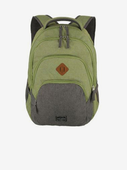 Travelite Zelený batoh Travelite Basics Melange Green/grey