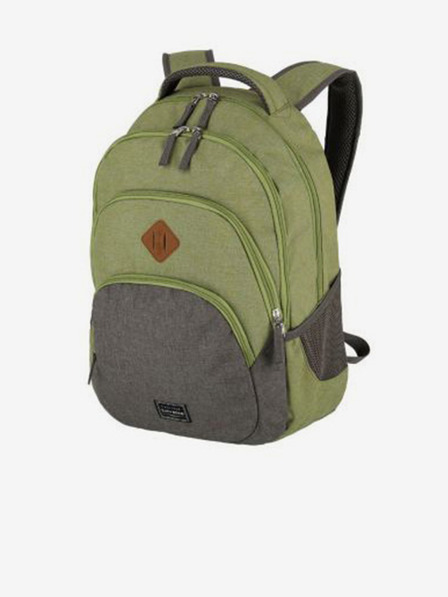 Travelite Zelený batoh Travelite Basics Melange Green/grey