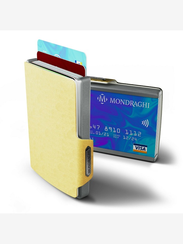 Mondraghi Zlatá kožená peňaženka Mondraghi Saffiano