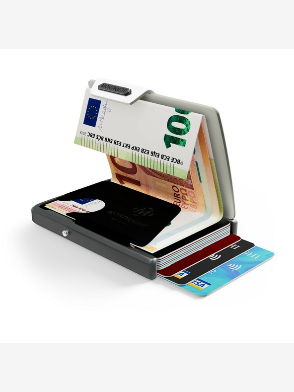 Mondraghi Biela kožená peňaženka Mondraghi Saffiano