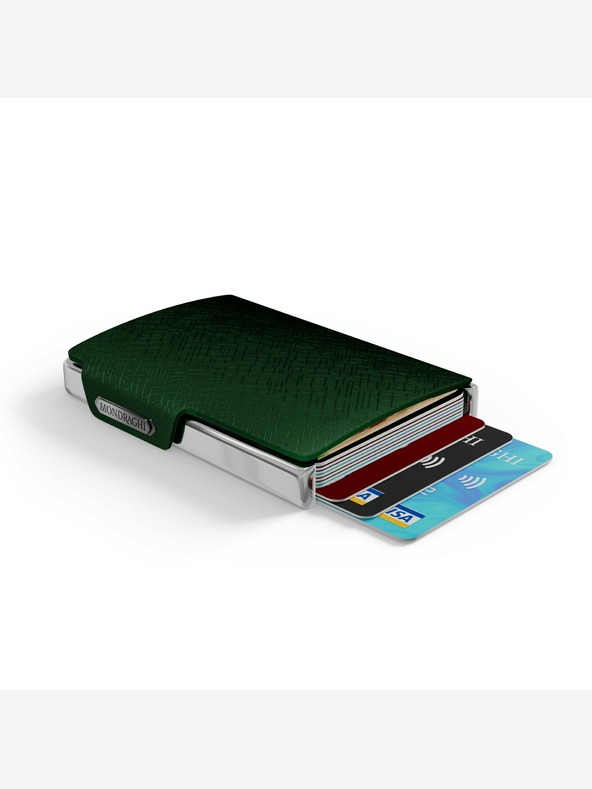 Mondraghi Zelená vzorovaná kožená peňaženka Mondraghi Elegance