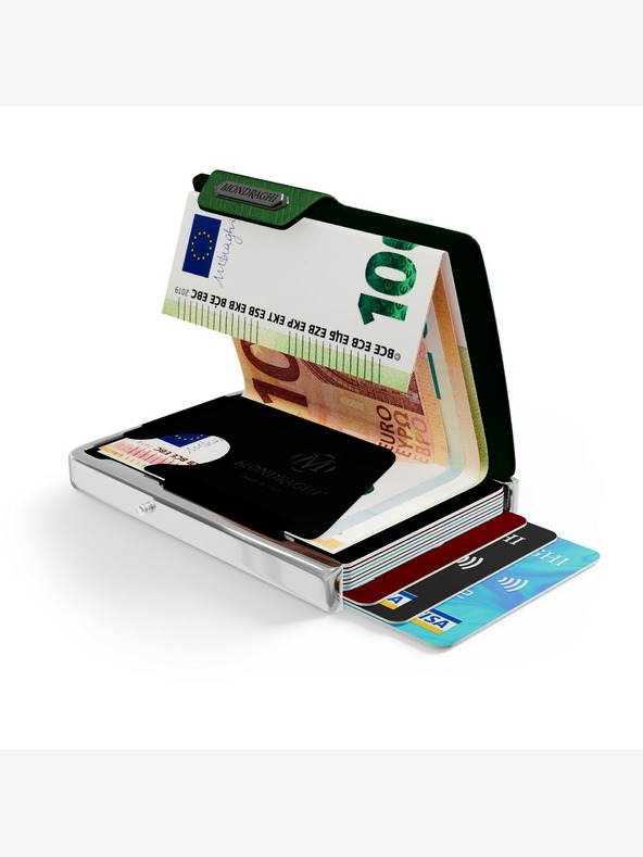 Mondraghi Zelená vzorovaná kožená peňaženka Mondraghi Elegance