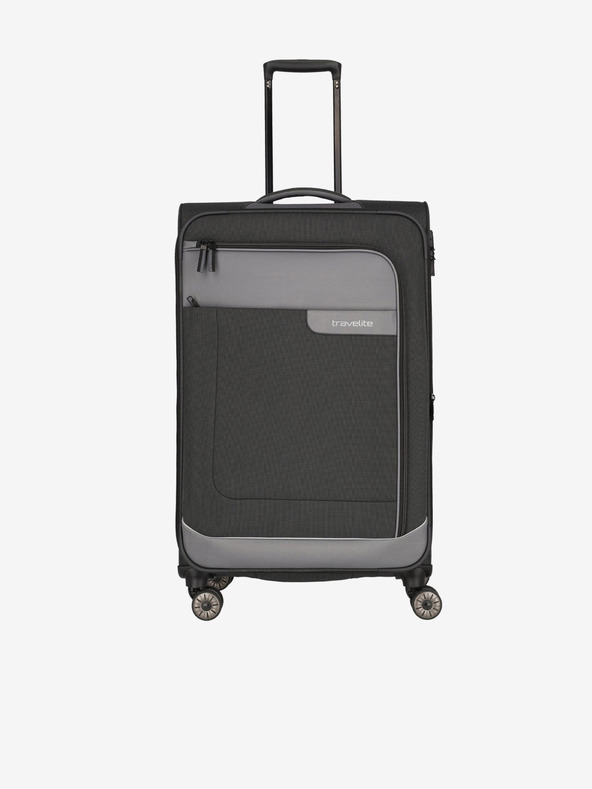Travelite Tmavo šedý cestovný kufor Travelite Viia 4w L