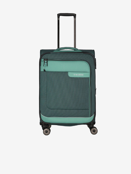 Travelite Zelený kufor Travelite Viia 4w M