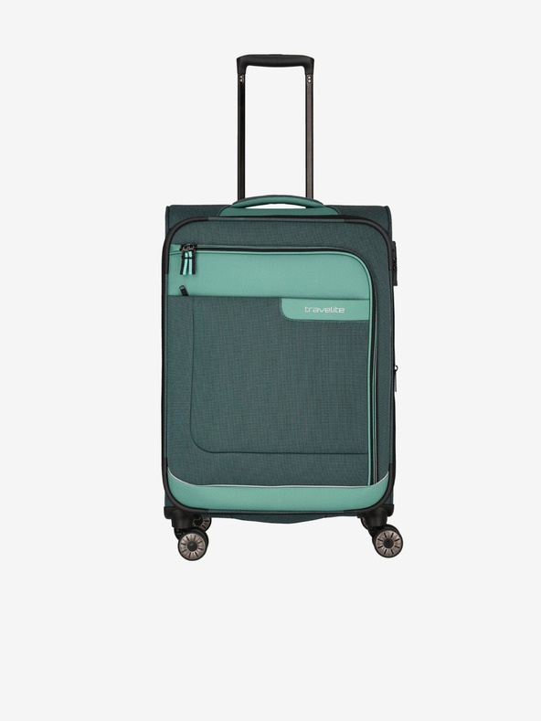 Travelite Zelený kufor Travelite Viia 4w M