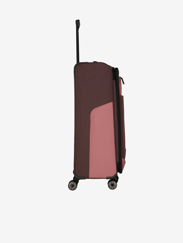 Travelite Ružovo-hnedý kufor Travelite Viia 4w L