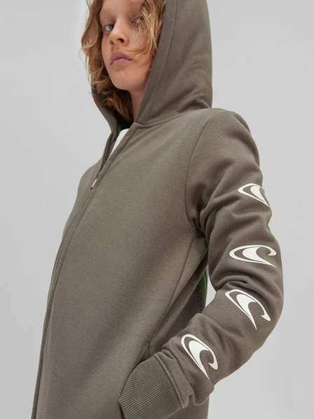 O'Neill Khaki chlapčenská mikina O'Neill HYBRID SWEAT HOODY FZ