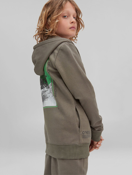 O'Neill Khaki chlapčenská mikina O'Neill HYBRID SWEAT HOODY FZ