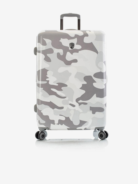 Heys Šedý vzorovaný cestovný kufor Heys White Camo L