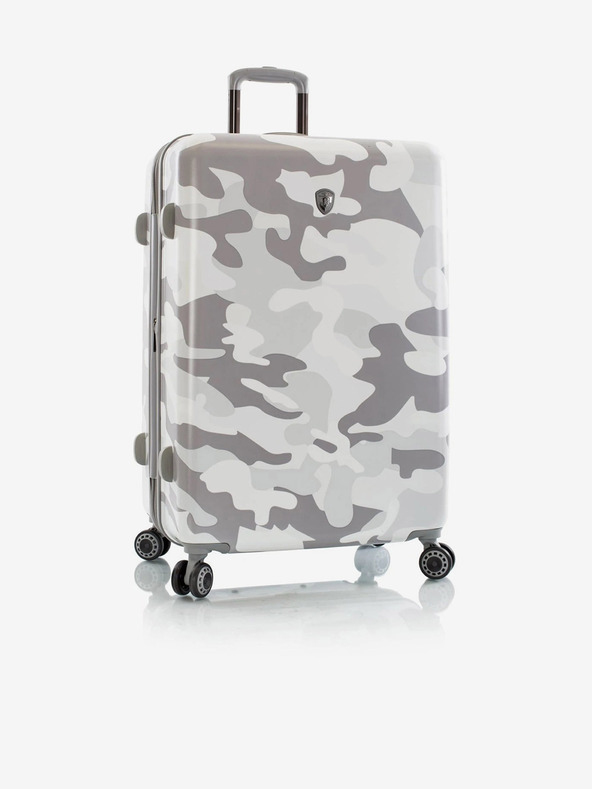 Heys Šedý vzorovaný cestovný kufor Heys White Camo L