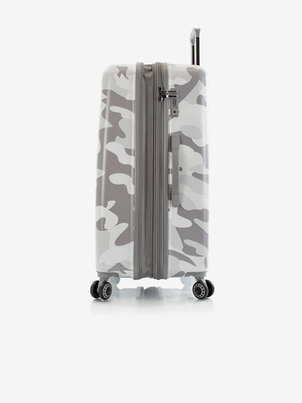 Heys Šedý vzorovaný cestovný kufor Heys White Camo L