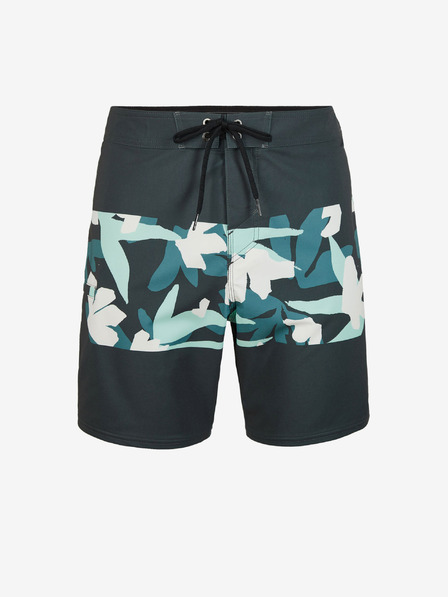 O'Neill Zeleno-sivé pánske vzorované šortky O'Neill HYPERFREAK CAMORRO 17'' BOARDSHORTS