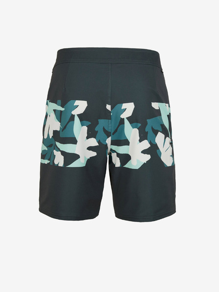 O'Neill Zeleno-sivé pánske vzorované šortky O'Neill HYPERFREAK CAMORRO 17'' BOARDSHORTS
