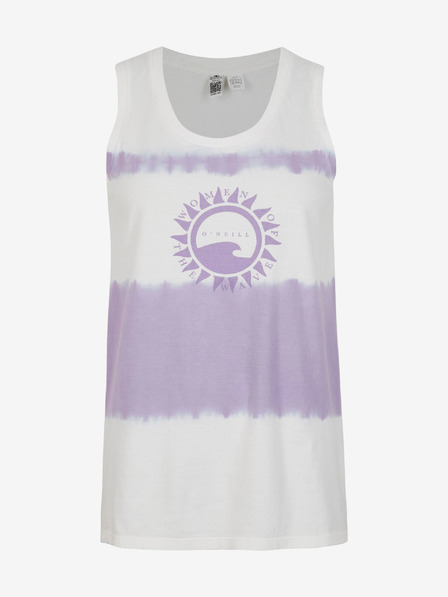 O'Neill Fialovo-biele dámske vzorované tielko O'Neill WOW TANKTOP