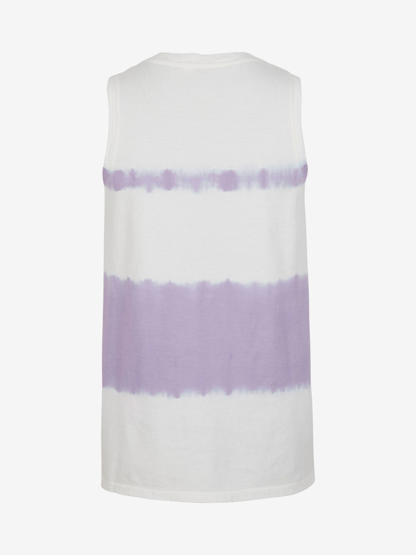 O'Neill Fialovo-biele dámske vzorované tielko O'Neill WOW TANKTOP