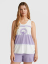 O'Neill Fialovo-biele dámske vzorované tielko O'Neill WOW TANKTOP