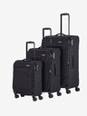 Travelite Sada troch cestovných kufrov Travelite Chios S,M,L Black