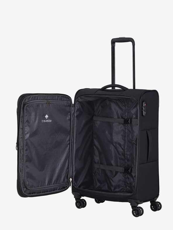 Travelite Sada troch cestovných kufrov Travelite Chios S,M,L Black