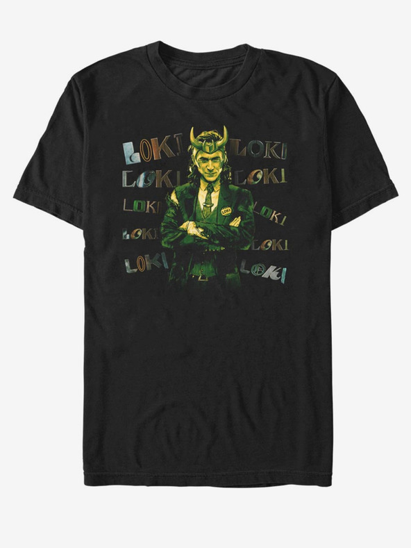 ZOOT.Fan Čierne unisex tričko ZOOT.Fan Marvel Loki Chaotic