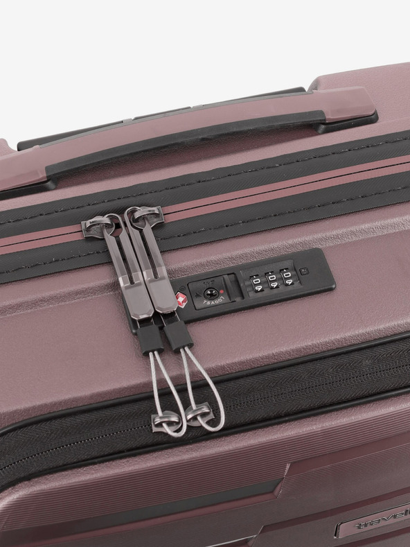 Travelite Ružový cestovný kufor Travelite Air Base 4w S Predné vrecko