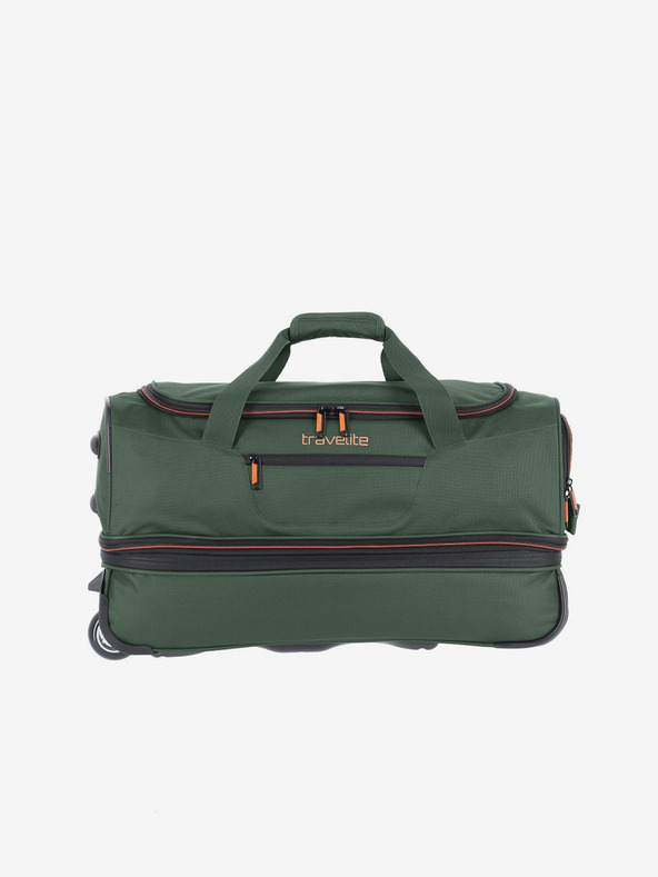 Travelite Tmavozelená taška na kolieskach Travelite Basics S