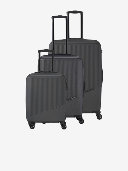 Travelite Sada troch tmavosivých cestovných kufrov Travelite Bali S,M,L