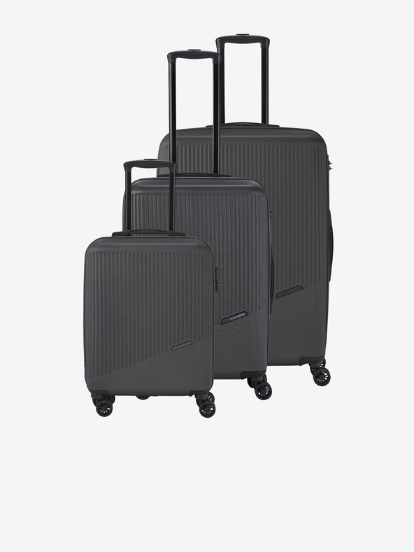 Travelite Sada troch tmavosivých cestovných kufrov Travelite Bali S,M,L