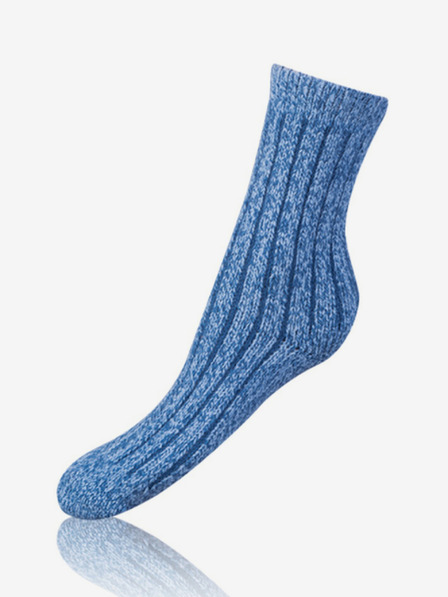 Bellinda Modré dámske ponožky Bellinda SUPER SOFT SOCKS