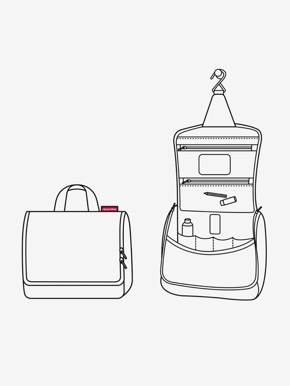 Reisenthel Čierna dámska cestovná toaletná taška Reisenthel s bodkami