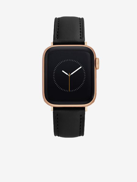 Anne Klein Čierny kožený remienok pre Apple Watch Anne Klein