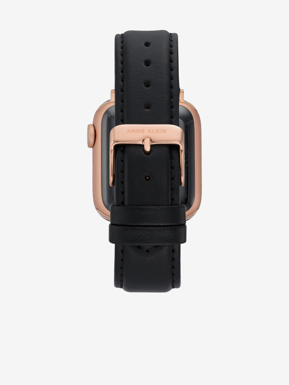 Anne Klein Čierny kožený remienok pre Apple Watch Anne Klein