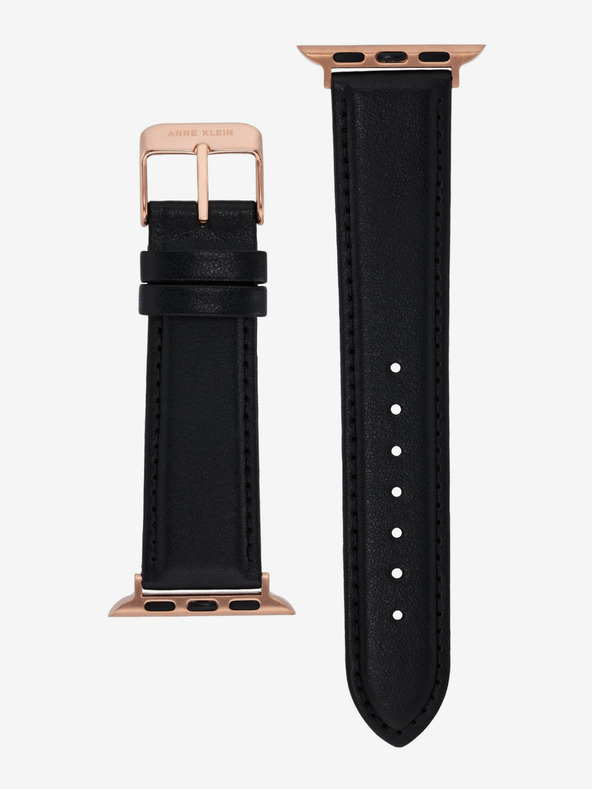 Anne Klein Čierny kožený remienok pre Apple Watch Anne Klein
