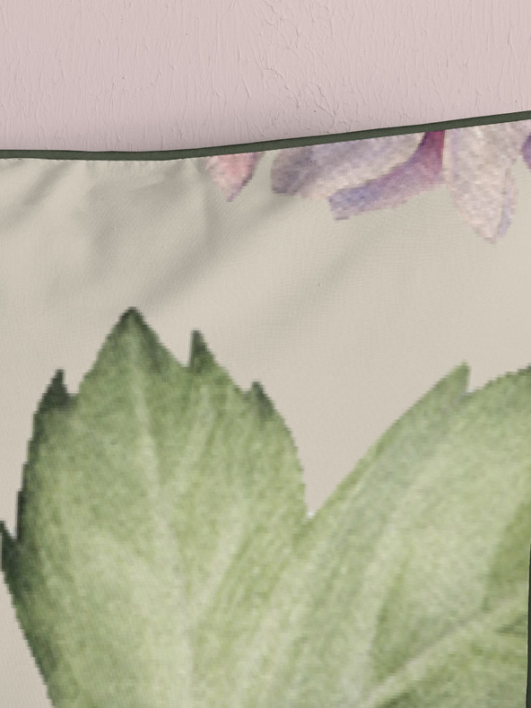 Descanso Béžová vzorovaná obojstranná posteľná bielizeň Descanso Fiori 140 x 200 cm