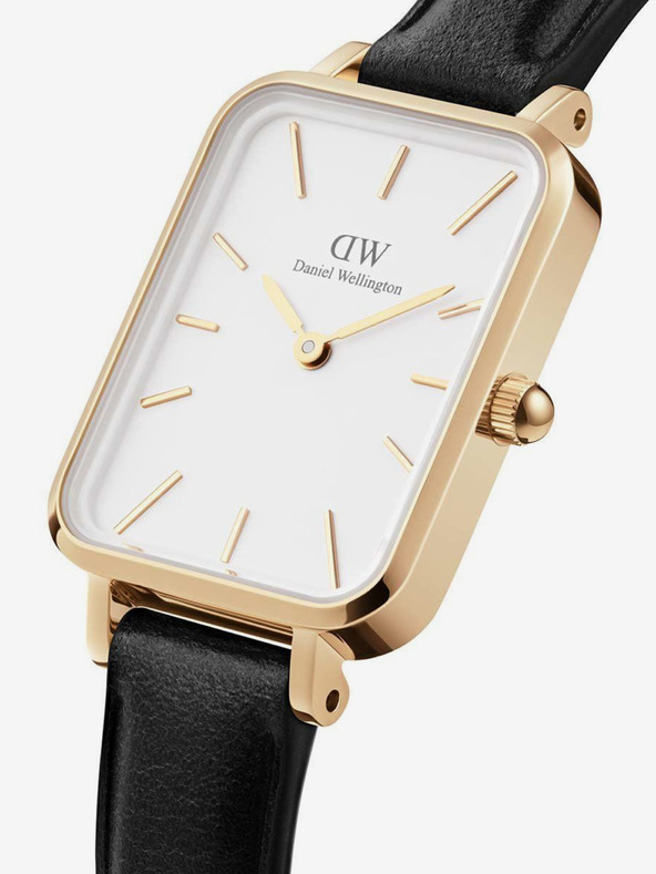 Daniel Wellington Čierne dámske hodinky Daniel Wellington Quadro