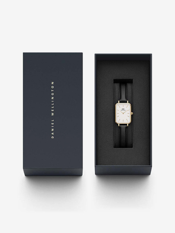 Daniel Wellington Čierne dámske hodinky Daniel Wellington Quadro