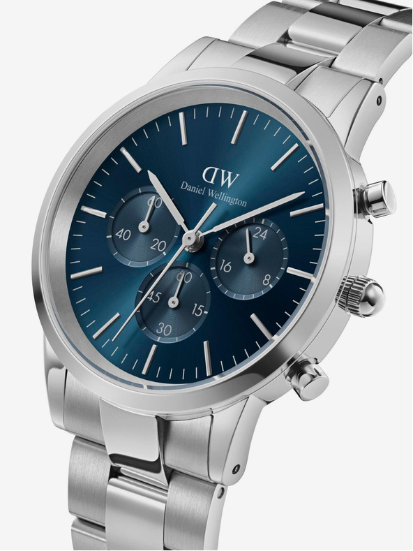 Daniel Wellington Strieborné pánske hodinky Daniel Wellington Iconic DW00100644
