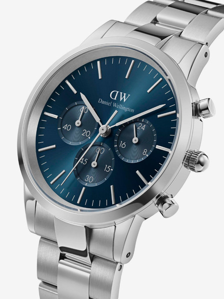 Daniel Wellington Strieborné pánske hodinky Daniel Wellington Iconic DW00100644
