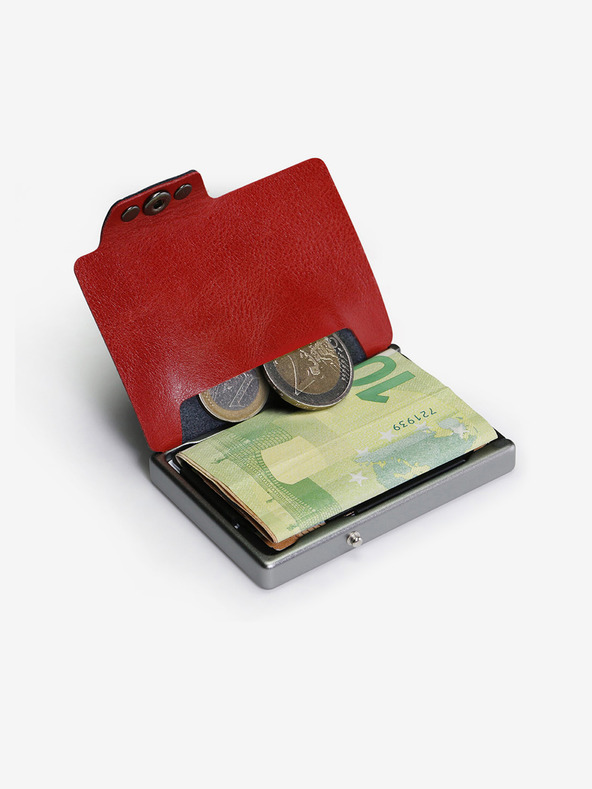 Mondraghi Čierna vzorovaná kožená peňaženka Mondraghi Carbon Plus