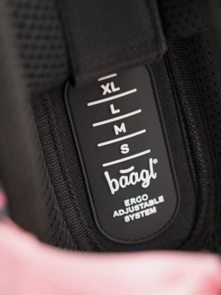BAAGL  Sivá školská taška panda na zips Baagl