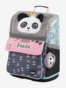 BAAGL  Sivá školská taška panda na zips Baagl