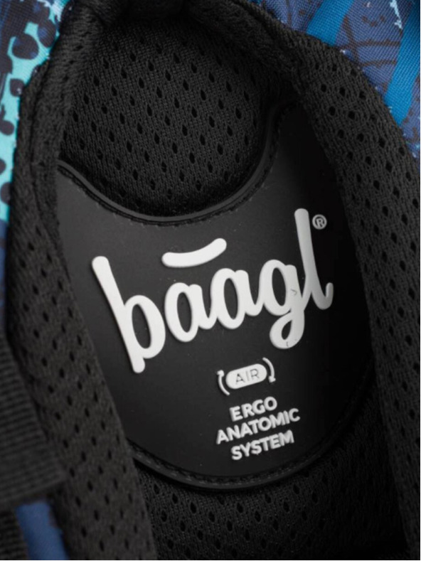 BAAGL  Modrá 3 sety korčuliarska štruktúra: batoh, penál, taška Baagl