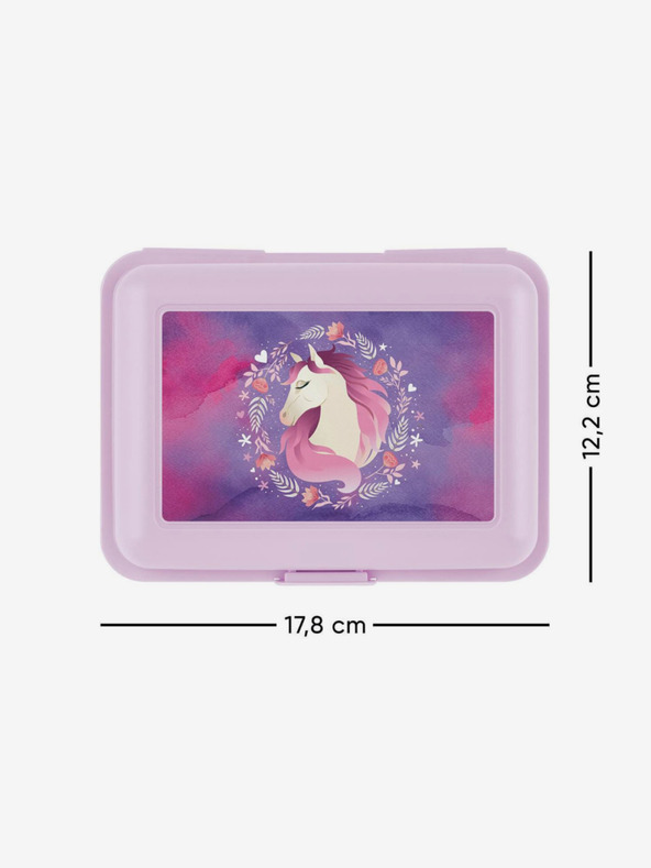 BAAGL  Fialový box na desiatu kôň Baagl