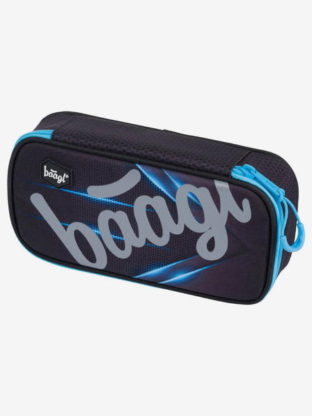 BAAGL  Čierny školský peračník skate bluelight Baagl