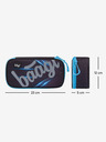 BAAGL  Čierny školský peračník skate bluelight Baagl