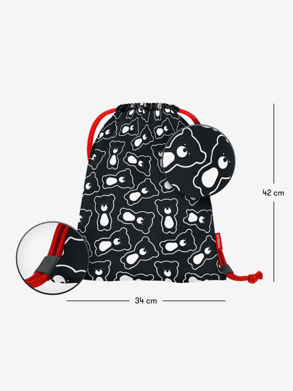 BAAGL  Čierna školská taška teribear black Baagl